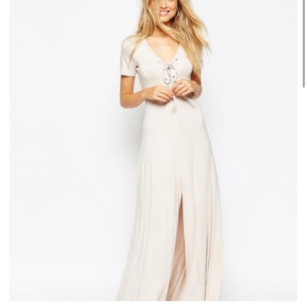 ASOS Cream Maxi Dress 0